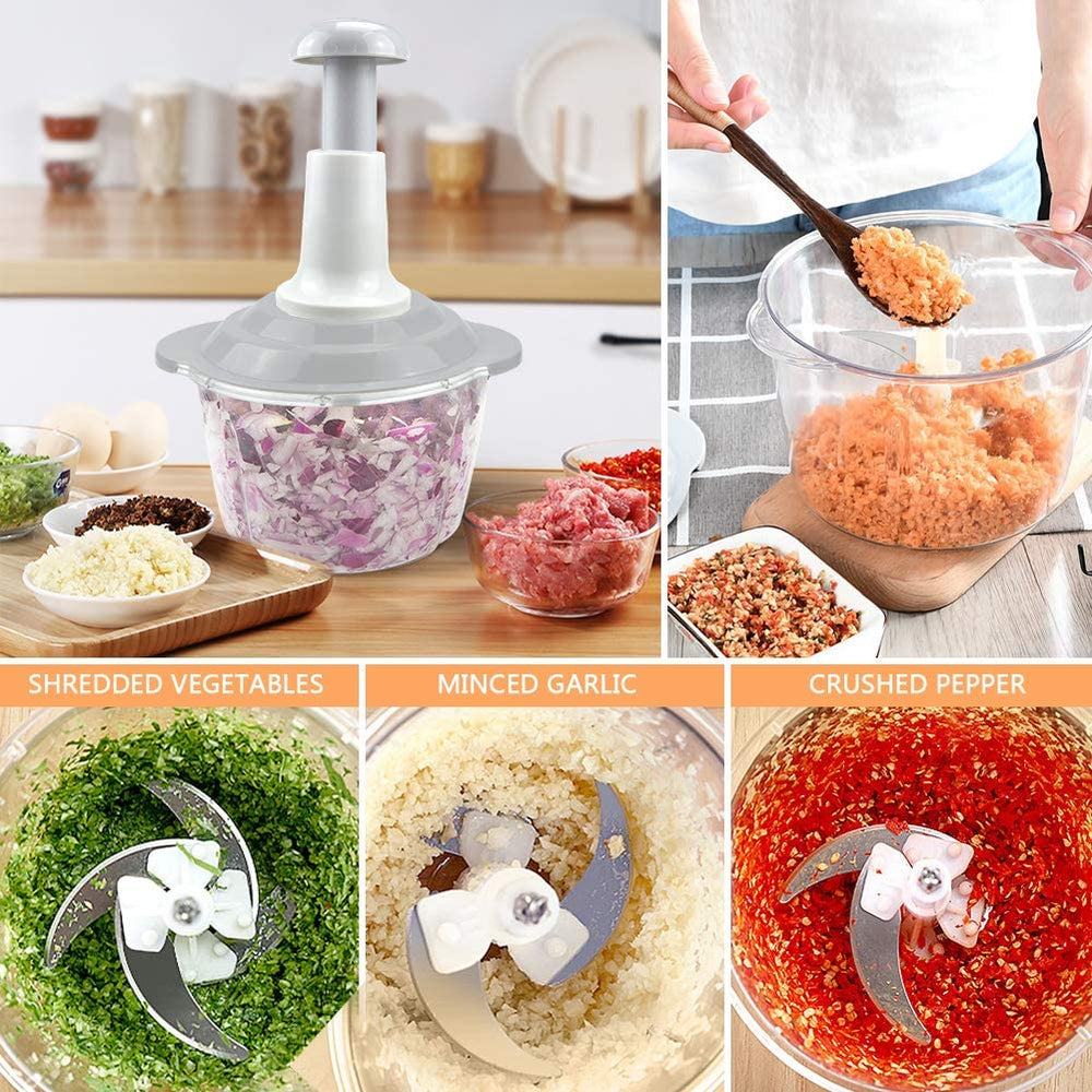 Stainless Steel Hand-Push Food Chopper