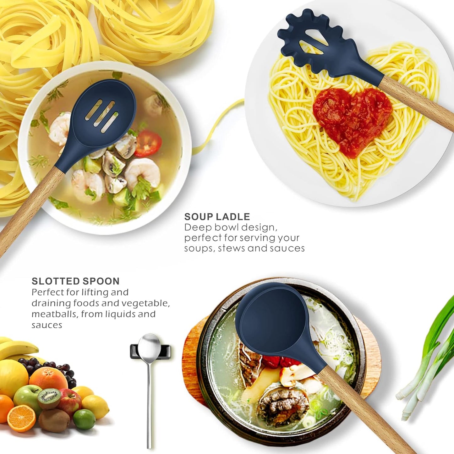 12 Pcs Silicone Kitchen Utensil Set