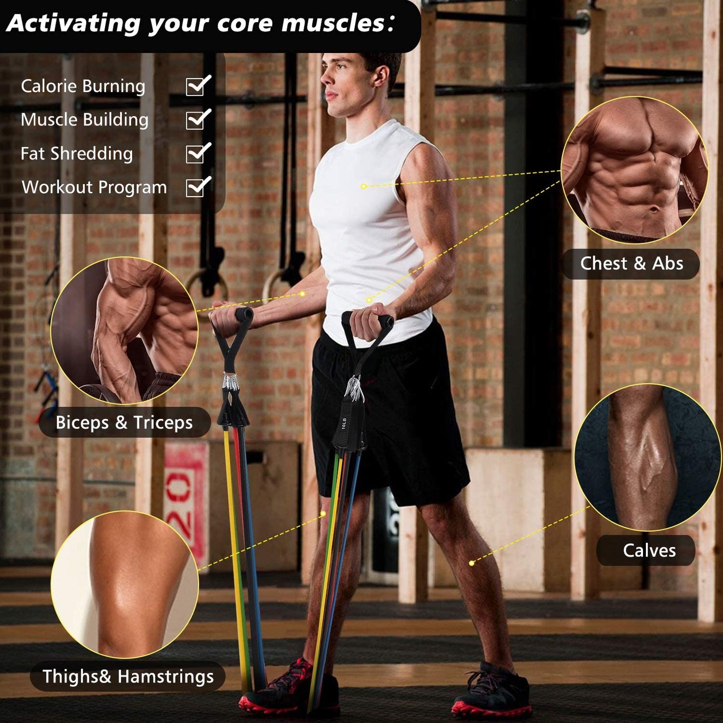 11-Piece Resistance Band Workout Set